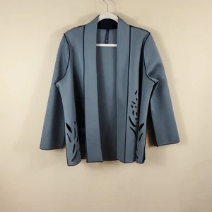 IC by Connie K Neoprene Floral Cutout Jacket Size M - Picture 1 of 10