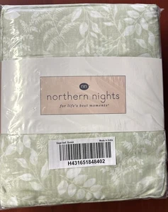 Northern Nights 400 Fäden feste Supima Baumwolle Lakenset H431651 Salbeiblatt Königin - Bild 1 von 2
