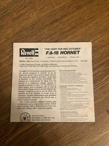 Kit modelo plástico vintage escala 1:48 instrucciones - Revell A/A-18 Hornet - Imagen 1 de 1