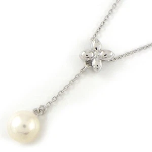 TASAKI Halskette Blume Swing Tropfen Perle 750(18K) Weißgold - Bild 1 von 9