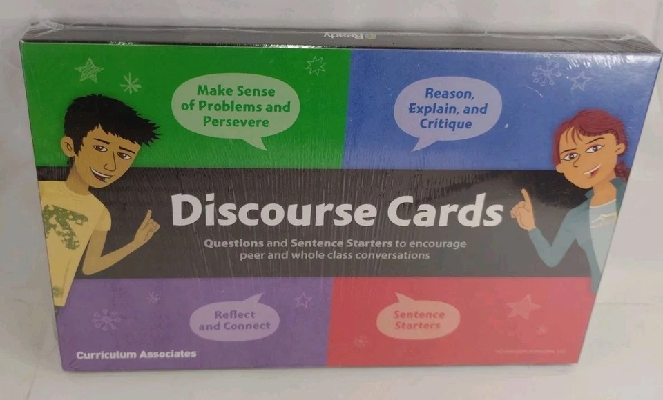 2 Discourse Cards Questions & Sentence Starters for Peer Class Conversations