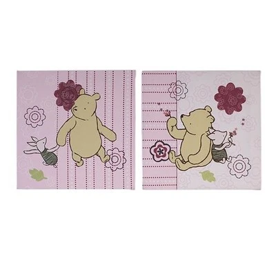 Disney Clásico Pooh 2 Piezas Lienzo Decorativo Imágenes Arte Diente de León Soñador NUEVO Foto 1 de 3