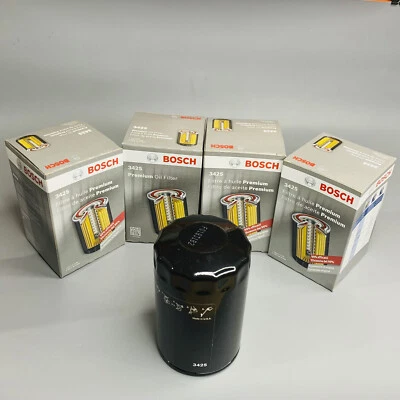 Juego de 4 filtros de aceite bosch originales para Jeep Liberty 2005-2006 2,8 L 3425 Foto 1 de 4