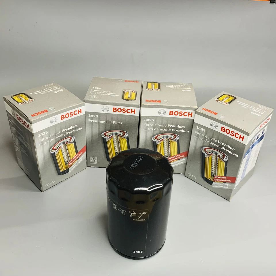 GENUINE BOSCH OIL FILTER Set 4pcs For 2005-2006 Jeep Liberty 2.8L 3425 - Image 1 of 4