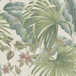 Belgravia Retreat Floral Leaf Textured Silk Wallpaper Natural 54447 - Picture 1 of 4