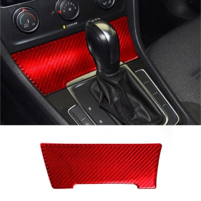 Cubierta de cenicero interior de fibra de carbono rojo para Volkswagen Golf 2013-2017 Foto 1 de 4
