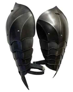 Medieval Steel Larp Warrior Gothic Dark Pair Of Pauldrons Armor Shoulder - Picture 1 of 3