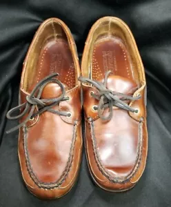 AUTÉNTICOS ZAPATOS DE BARCO SEBAGO MUELLES MARRONES ACEITADOS TALLA 9 - Imagen 1 de 21