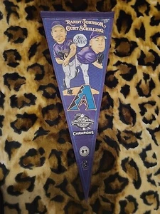 Vintage 2001 Randy Johnson And Curt Schilling Co Mvp Banner - Picture 1 of 8