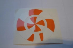 16 ORANGE AND WHITE  CROWN GREEN BOWLS STICKERS LAWN BOWLS  8 FINGER 8 THUMB - Imagen 1 de 1