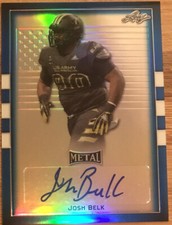 2018 Leaf Metal Autograph Blue Josh Belk #BA-JB1 U.S Army All-American #’d 9/10