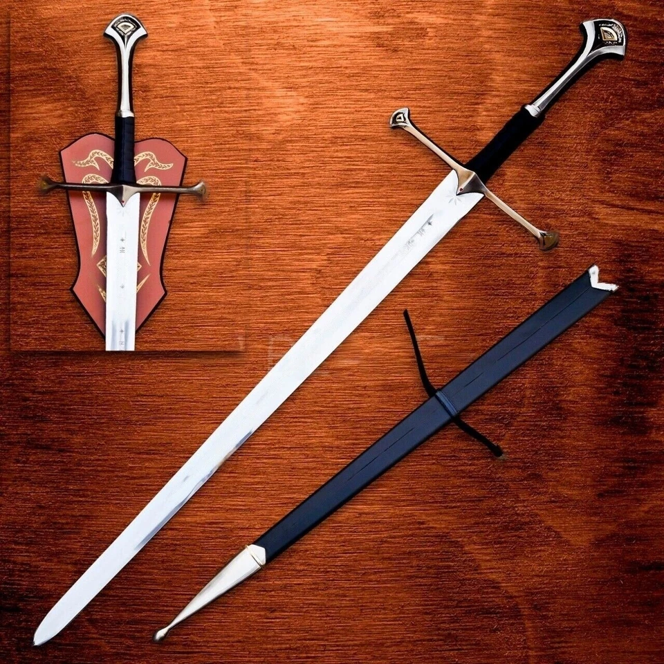 LORD OF THE RINGS- ANDURIL, FLAME OF THE WEST, SWORD OF ARAGORN (w WALL PLAQUE) - image 1 of 4