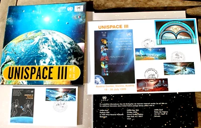 Uno Vienne Nations Unies Timbres Fdc Unispace Iii Espace Cosmos 1999 - Photo 1/3