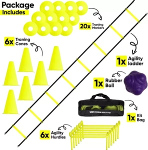Agility Speed Leiter & Kegel Fußball Trainingsgerät für Kinder und Erwachsene Set - Bild 1 von 14