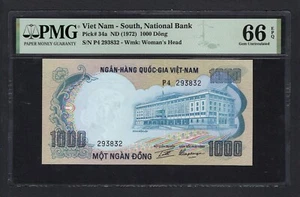 South Vietnam 1000 Dong ND(1972) P34a Uncirculated Grade 66 - Picture 1 of 2