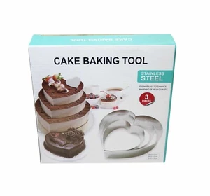 Stainless Steel Cake Baking Mould Heart Shape Cake Mould Cutter Wedding Cake UK - Picture 1 of 7