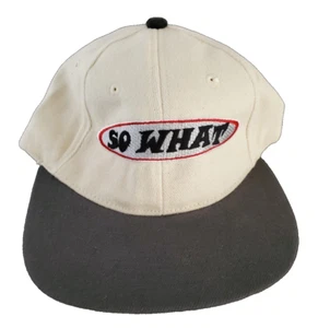 SO WHAT! BEIGE BASEBALL CAPS - UNISEX - ONE SIZE FITS ALL - Picture 1 of 5