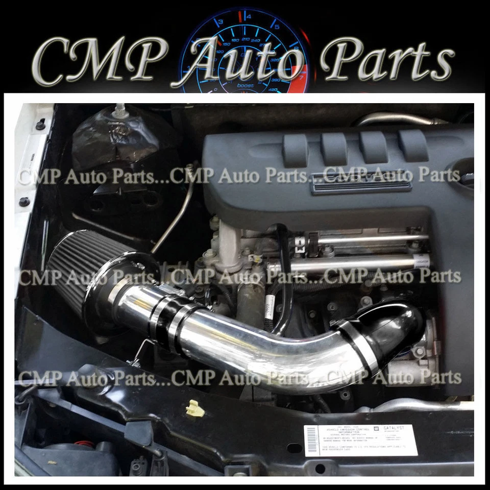 ADMISIÓN DE AIRE NEGRO PLATA AJUSTE 05-10 PONTIAC G5 SATURN 1 2 3 CHEVY COBALTO 2,2 L 2,4 L Foto 1 de 1