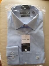 Men’s Geoffrey Beene Long Sleeve Shirt –– Blue Regular Fit 100% Cotton