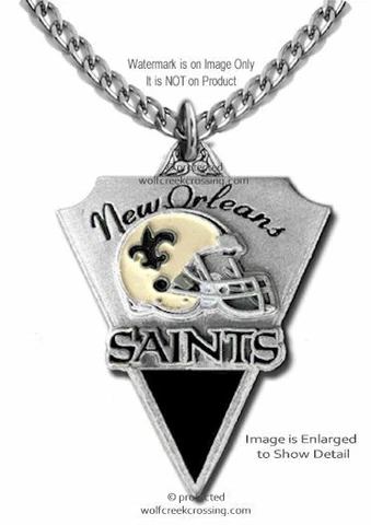 NEW ORLEANS SAINTS NECKLACE NFL FOOTBALL - STAINLESS STEEL CHAIN - FREE SHIP #A' Cover