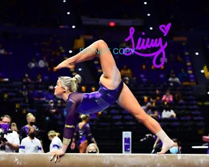 Olivia Livvy Dunne firmato 8x10 foto RISTAMPA modello ginnastica FANTASTICO #2 - Foto 1 di 1