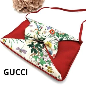 Gucci Flora Flower 2Way Shoulder Bag Clutch USED - Picture 1 of 10