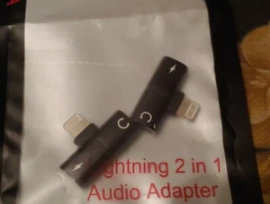 2 in 1 Adapter Headphone Jack Splitter Audio For iPhone 2-PACK! - Picture 1 of 4
