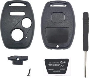 NO Cut Replacement Key Fob Shell Case Fit for Honda Accord Crosstour Civic Odyss - Picture 1 of 6