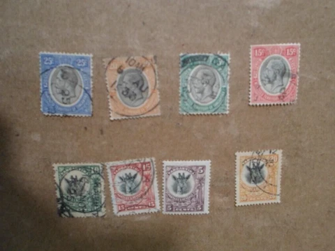Collection lot 8 different stamps of old Tanganyika Cover