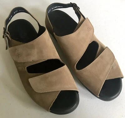 Wolky Sandals Walking Shoes Brown/Beige Leather Suede Eur 42/US 11.5 GUC - Image 1 of 4