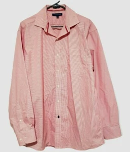 Camisa TOMMY HILFIGER Manga Larga Ajuste Regular Sin Hierro Para Hombre Talla 16 1/2 34-35 ROJA - Imagen 1 de 12