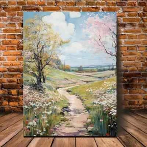 Pintura de un camino sinuoso arte de pared lienzo sin marco/enmarcado - Imagen 1 de 7