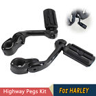 1-1/4"Angled Adjustable Long Highway Pegs W/Mount For Harley Road Glide FLTRX