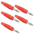 5 x Premium Red 4mm Banana Male Test Plug Connector