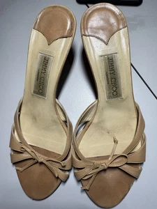 Jimmy Choo beige leather mules Size 37 - Picture 1 of 5