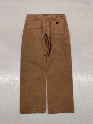 Dickies Pants Mens 34x32 Brown Duck Canvas Carpenter Work Utility Hammer Loop - Image 1 of 4