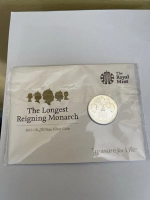 Sealed Mint Condition 2015 ‘Longest Reigning Monarch’ Fine Silver £20 Coin - Image 1 of 4