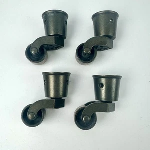 Vintage Antique Brass Furniture Casters Lot Of 4 Pre-owner - Picture 1 of 6