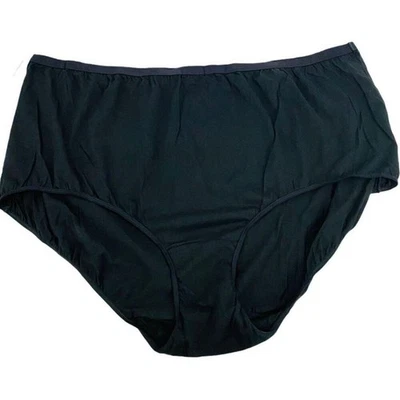 Braguita de algodón negra Woman Within Comfort Choice para mujer talla grande 13 Foto 1 de 4