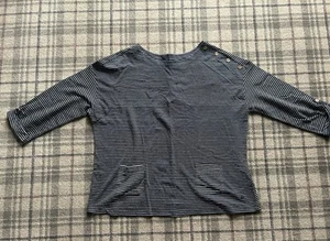 Mantaray Women’s Navy Stripe Top - Picture 1 of 5