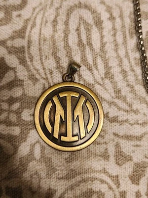 Cadena collar colgante doble cara fútbol Inter de Milán  Foto 1 de 2