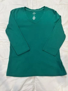 St John's Bay Shirt Damen Small Grün Essential Tee Langarm Freizeit - Bild 1 von 7