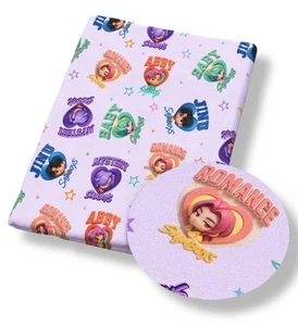 Banda de demonios púrpura para niñas Kpop Slayer cazadores 100 % tela de algodón poliéster 50x145 cm - Imagen 1 de 1