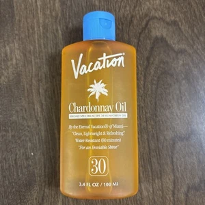 Vacation CHARDONNAY OIL Sunscreen SPF 30, 3.4 fl oz - Brand NEW! - Picture 1 of 2