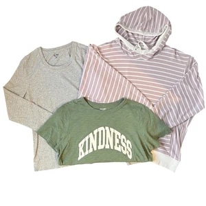 Old Navy Champion Womens Casual Shirt BUNDLE OF 3 Size Medium Long Sleeve Hoodie - Picture 1 of 14