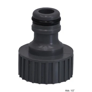 PVC-U Hydro-Fit Hahnanschluss, IG x Klickstecker 1", Grau - Bild 1 von 1