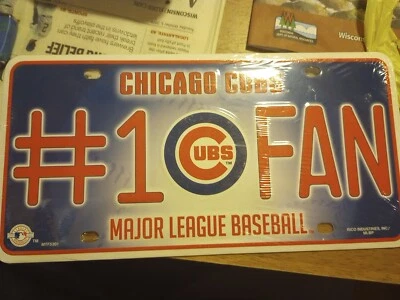 Chicago Cubs #1 Fan License Plate [NEW] MLB Tag Auto Truck Metal License Plate - Image 1 of 3