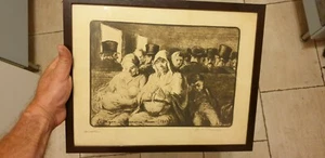 EAU FORTE HONORE DAUMIER (1808-1879) LE WAGON DE TROISIEME CLASSE CONTRE SIGNEE - Imagen 1 de 7