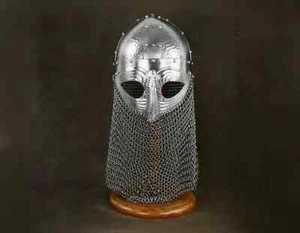 Mittelalter Kettenhemd Helm Wikingerhelm für Cosplay und Display Kriegshelm von H D - Bild 1 von 5