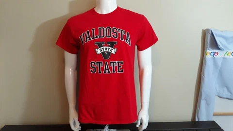 MEN'S RED VALDOSTA STATE BLAZERS SHORT SLEEVE CREW NECK T-SHIRT SIZE: MEDIUM Cover